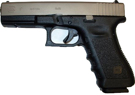 Glock 17 Gen4 Pistol PG1750203NIB, 9mm, 4.49 in, Polymer Grip, Nickel Boron Finish, Fixed Sights 17 Rd