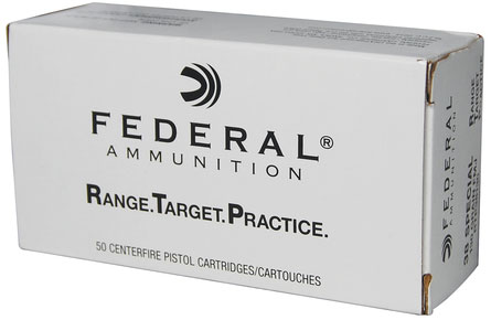 Federal Range Target Practice Handgun Ammunition RTP38130, 38 Special, Full Metal Jacket, 130 Gr, 890 fps, 50 Rd/bx