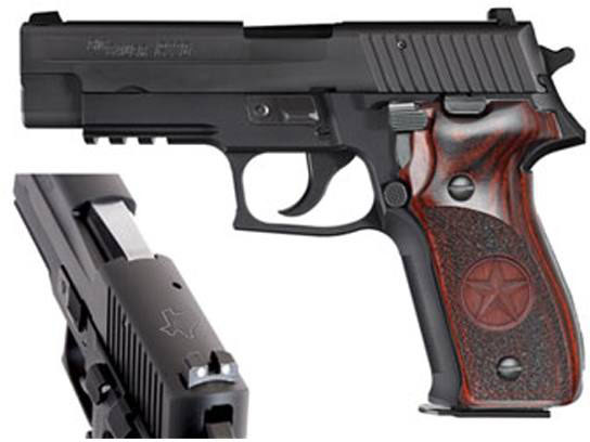 Sig P226 E2 Texas Ed Pistol E26R-9-TX, 9mm, 4.4 in, Wood Grip, Black Finish, Night Sights, 15 Rd