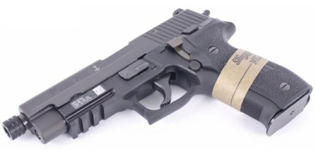 Sig P226 MK25 Threaded Pistol MK25TB, 9mm, 4.9 in, Black Polymer Grip, Black Finish, Night Sights, 15 Rd