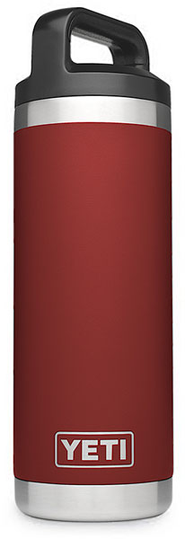 Yeti Rambler Bottle 18oz Stainless Steel Bottle, DuraCote Brick Red (YRAMB18BR)