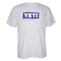 Yeti Billboard Logo T-Shirt, Heather Gray (YTSBBG)