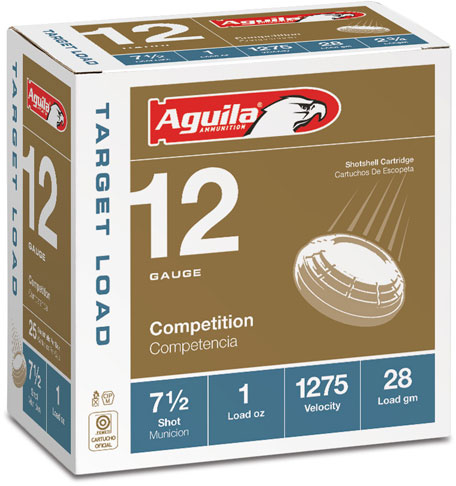 Aguila Competition Shotshells 1CHB1337, 12 Gauge, 1 oz, 1275 fps, #7.5 Shot, 25 Rds/Bx
