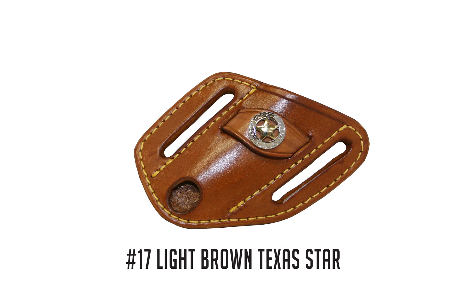 A&M Leatherwork Handmade Case Trapper Sheath, Light Brown, Texas Star (AMLW17LB)