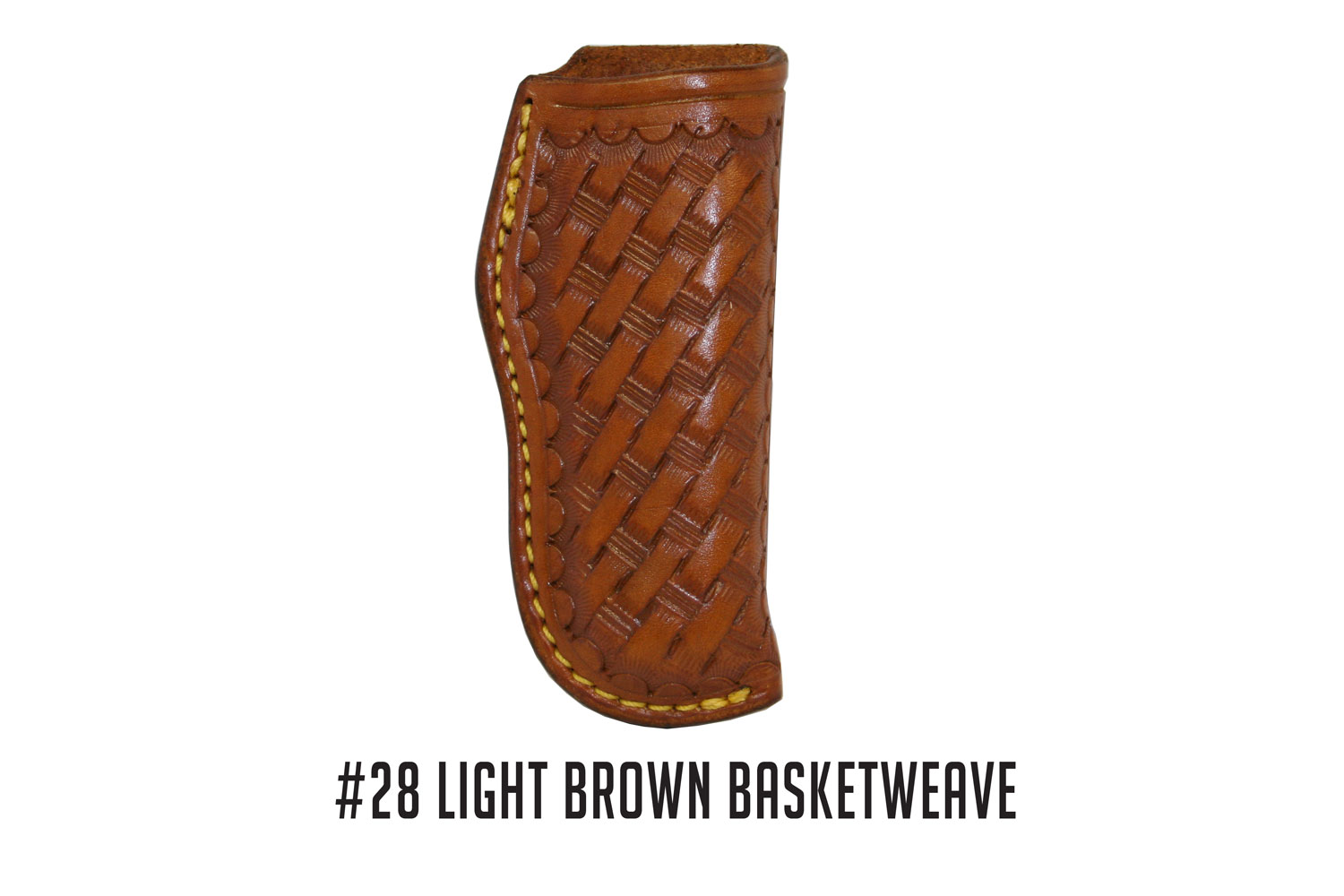 A&M Leatherwork Handmade Case Hunter Sheath, Light Brown, Basket Weave (AMLW28BKWLB)