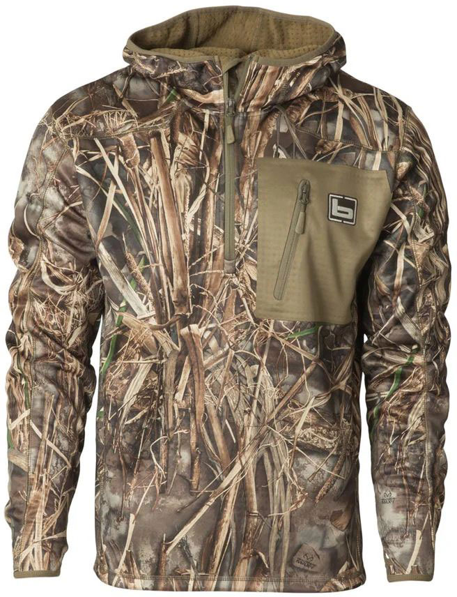 Banded Hooded Mid-Layer Fleece Pullover, MAX7, 2XL (B1010061M72XL)