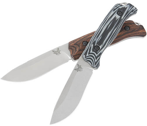 Benchmade Saddle Mountain Skinner Fixed Knife w/Stainless Steel Blade, Dymondwood Grip, Leather Sheath (15001-2)