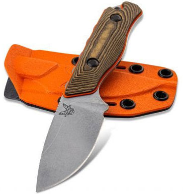 Benchmade Hidden Canyon Hunter Fixed Knife w/ Stainless Drop Point Blade, G10 Grip, Boltaron Sheath (15017-1)