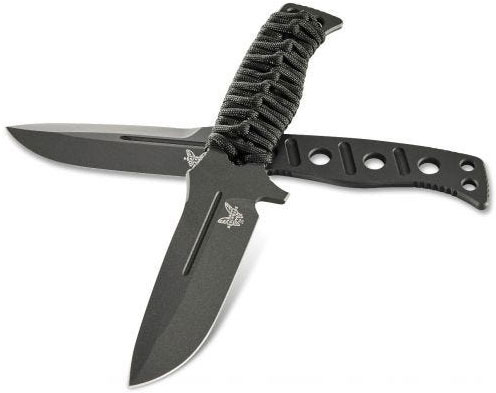 Benchmade Adamas Fixed Knife w/Stainless Steel Black Drop Point Blade, Cobalt Black (375BK-1)