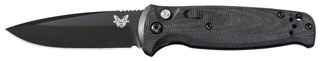Benchmade CLA Automatic Knife w/Drop-Point Black Plain Edge Blade (4300BK)