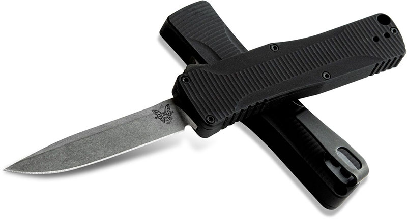 Benchmade Auto Folding Knife w/Plain Edge Clip Point Blade (4850)