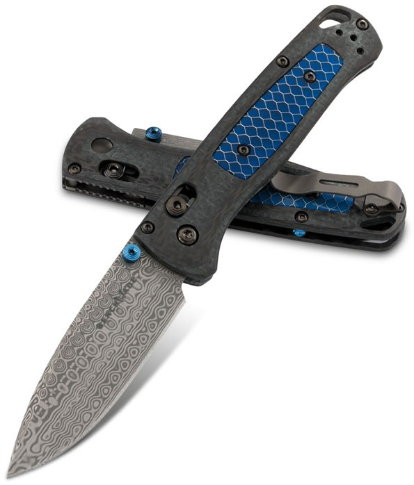Benchmade Gold Class Bugout w/ Damascus Steel Plain Edge Drop Point Blade (535-191)