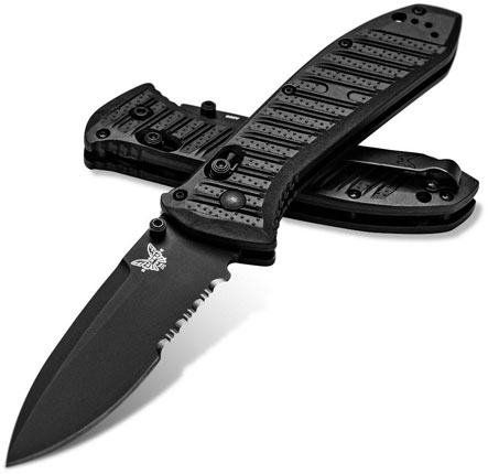Benchmade Presidio II Folding Knife w/ Black Stainless Steel ComboEdge Drop-Point Blade (570SBK-1)