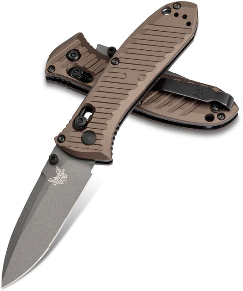 Benchmade Mini Presidio II Folding Knife w/ Stainless Steel Drop-Point Blade (575GY-2001)