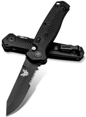Benchmade Mediator Automatic Knife w/ Black Combo Edge Reverse Tanto Blade (8551SBK)