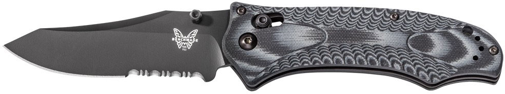 Benchmade Osborne Folding Knife w/Black Stainless Steel Combo Edge Reverse Tanto Blade (950)
