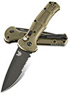 Benchmade Claymore Auto Folding Knife w/Black ComboEdge Stainless Steel Drop Point Blade (9070SBK-1)