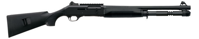 Benelli M4 Tactical Semi-Auto Shotgun 11703, 12 Gauge, 18.5 in, 3 in Chmbr, Black Tactical Stock, Ghost-Ring Sight