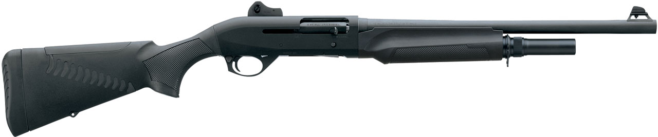 Benelli M2 Tactical Semi-Auto Shotgun 11029, 12 Gauge, 18.5" , 3" Chmbr, Black Synthetic, Comfortech, Ghost Ring Sight