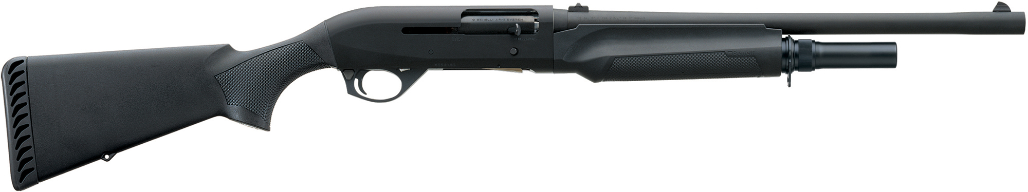 Benelli M2 Tactical Semi-Auto Shotgun 11055, 12 Gauge, 18.5" , 3" Chmbr, Black Synthetic, Tactical Stock, Tactical Rifle Sight