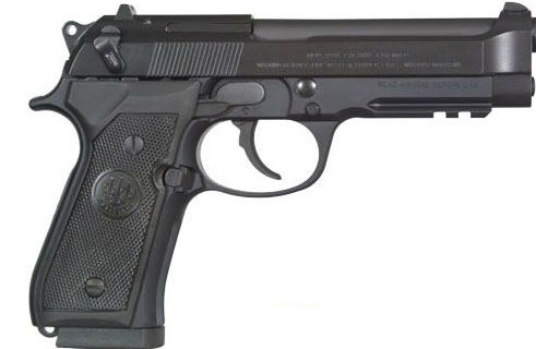 Beretta 92 Compact Pistol J90C9F11, 9mm, 4.25", Polymer Grip, Bruniton Finish