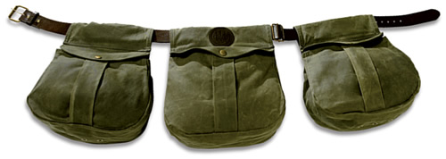 Beretta CA0720610076 Waxwear Waterproof Green Triple Game Beltw w/Logo, Fits 32"-60" Waists