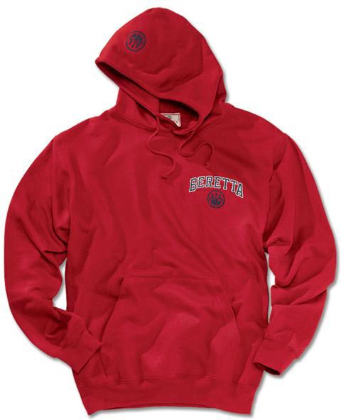 Beretta SS1370720321S Classic Logo Hooded Sweatshirt, Red [S]