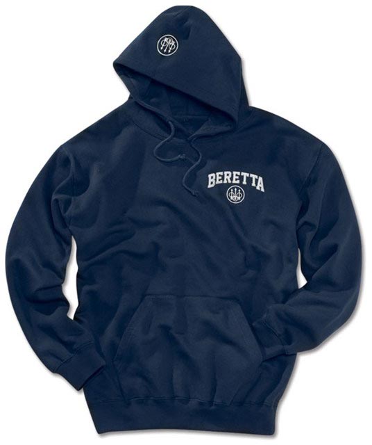 Beretta SS1370720504 Classic Logo Hooded Sweatshirt, Navy Blue