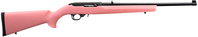 Ruger 10/22 Rifle 1200, 22 Long Rifle, 18.5", Pink Hogue Stock, Matte Black Finish, 10 Rd