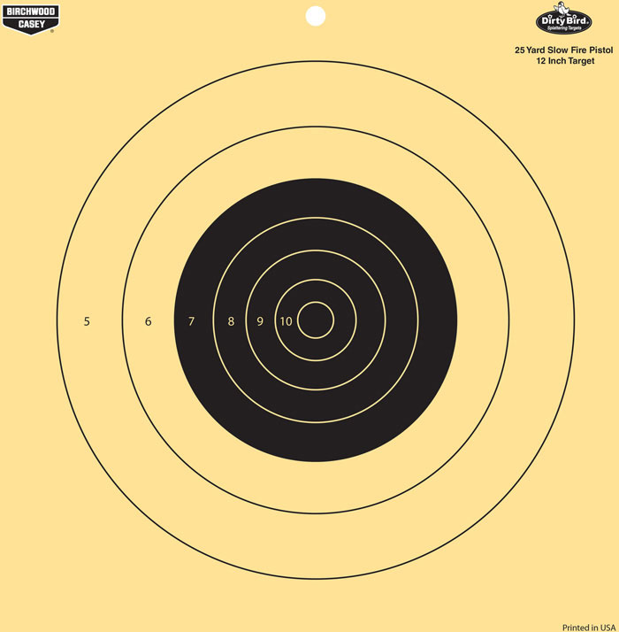 Birchwood Casey Dirty Bird 12" 25 Yard Slow Fire Pistol, 12 targets (35022)