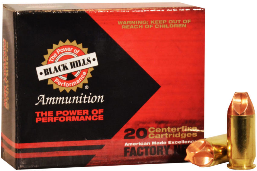 Black Hills Factory New Pistol Ammunition D45N820, 45 ACP, Honey Badger, 135 GR, 1325 fps, 20 Rd/bx