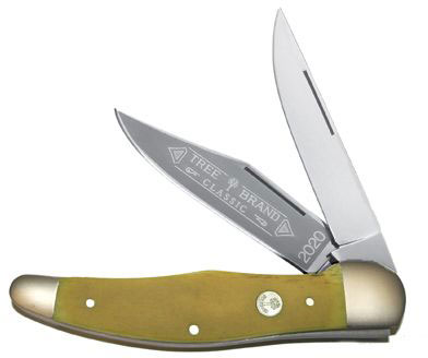 Boker Hunter Folding Knife, Yellow Bone Handle (112002YB)