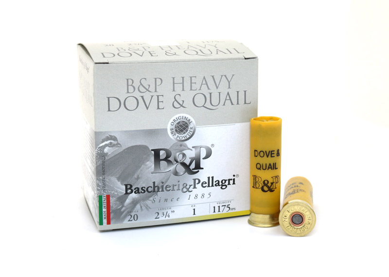 Baschieri & Pellagri Dove & Quail Loads CA7C08HDB002, 20 Gauge, 2-3/4", 1 oz, 1175 fps, #8 Shot, 25 Rd/Bx
