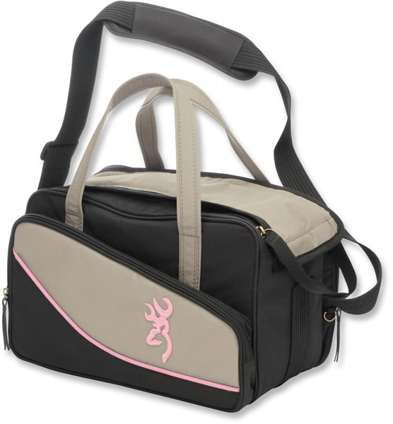 Browning Cimmaron Series for Her Two-Pistol Range Bag, Taupe/Pink/Black (121030399)