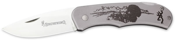 Browning Model 811 Presentation Turkey Lockback Knife 322811, Matte Silver