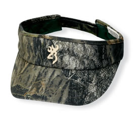 Browning Youth Camo Visor w/ Buckmark, Mossy Oak New Break Up (308102141)