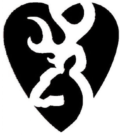 Browning Heartbreaker Decal, 5", White (3922351547)