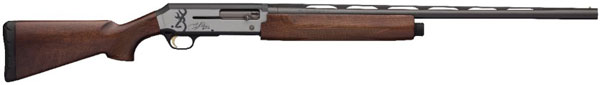 Browning Silver Hunter Micro Midas Semi Auto Shotgun 011412605, 20 Gauge, 26", 3" Chmbr, Turkish Walnut Stock, Two-tone Silver/Black Finish 