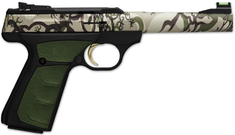 Browning Buck Mark Buckthorn Pistol 051509490, 22 LR, 5.5", Green UFX Grips, Buckthorn Tan Finish, 10 Rd