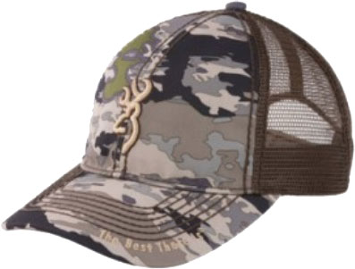 Browning Bozeman Brown Mesh Cap 308367341, OVIX Camo, Hook and Loop