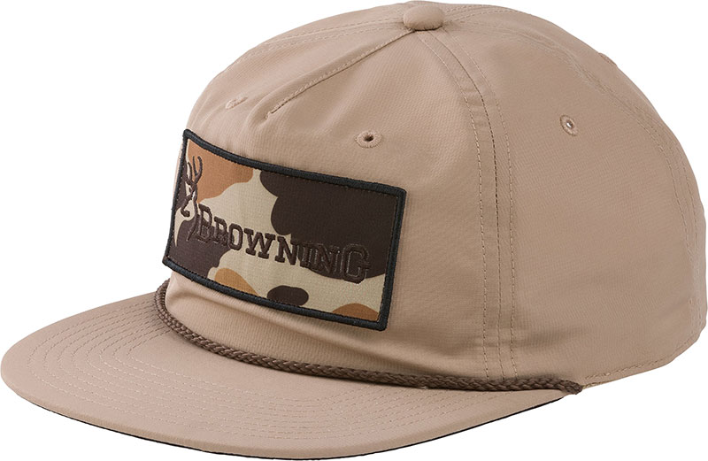 Browning Miner Flat Brim Cap 308669481, Tan, Snap Back