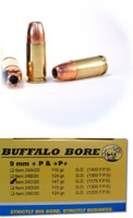 Buffalo Bore Handgun Ammunition 24C/20, 9mm Luger +P, Jacketed Hollow Point (JHP), 147 GR, 1175 fps, 20 Rd/Bx