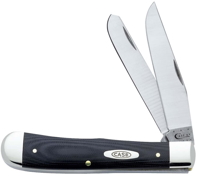 Case Black G-10 Medium Trapper Knife (06238)