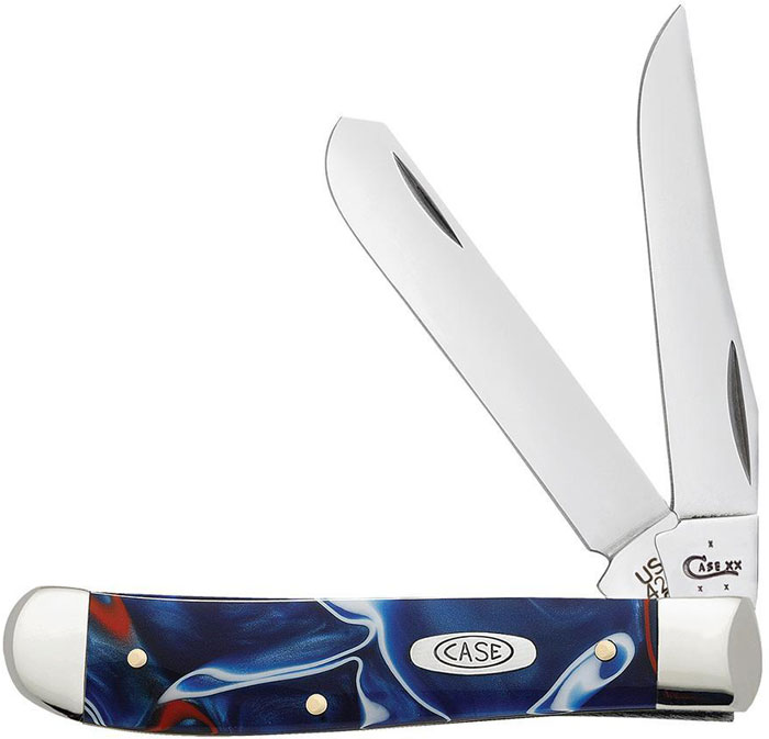 Case Patriotic Kirinite Mini Trapper Pocket Knife (11209)