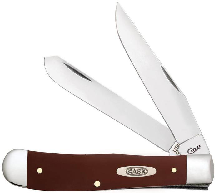 Case Smooth Brown Synthetic Trapper Pocket Knife (11790)