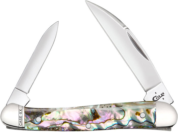 Case Abalone Smooth Mini Copperhead Pocket Knife (12013)