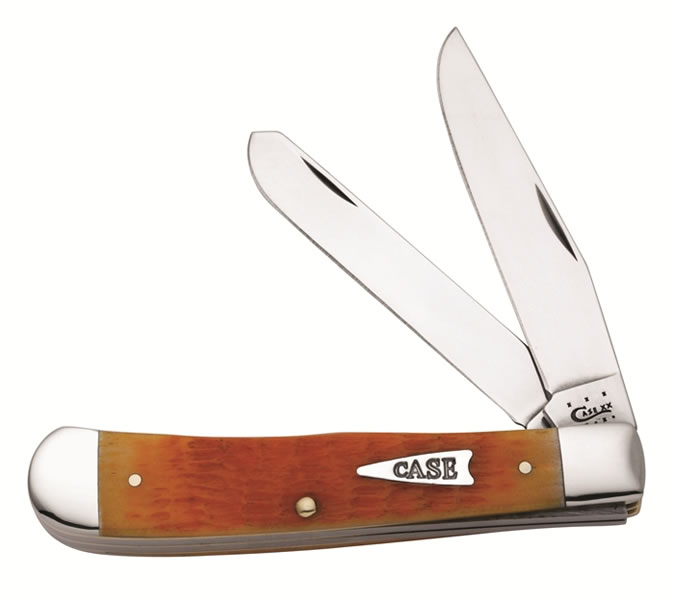 Case Orange Peel Bone Trapper Knife (12830)