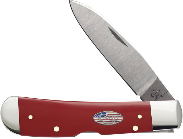 Case American Workman Tribal Lock Pocket Knife, Red Synthetic (13452)