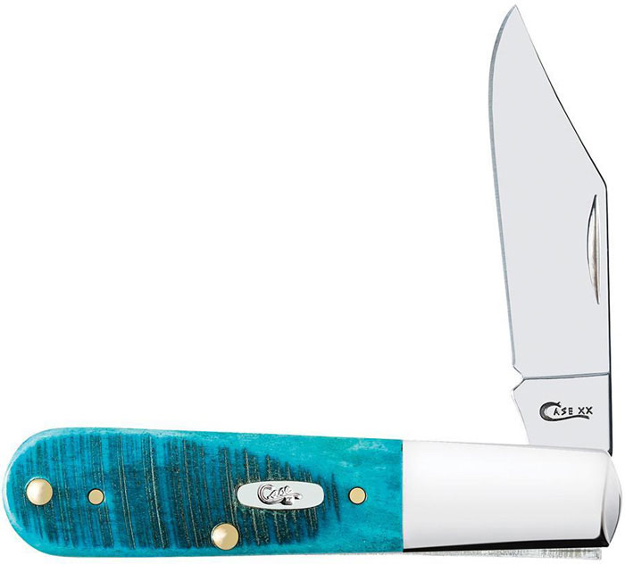 Case Caribbean Blue Bone Sawcut Jig Barlow Pocket Knife (25595)