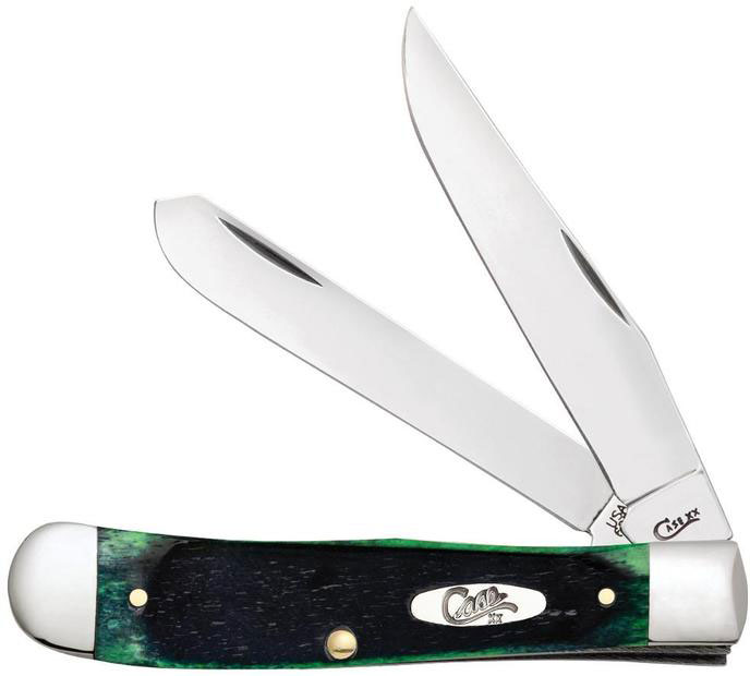 Case Sawcut Hunter Green Bone Trapper Pocket Knife (27660)